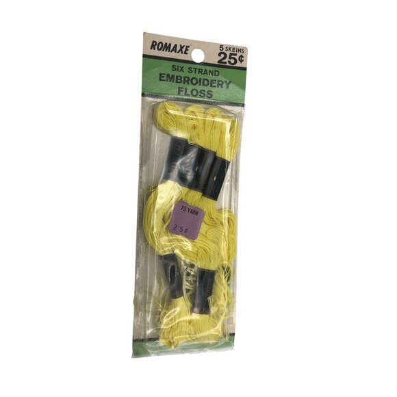 Romaxe Six Strand Embroidery Floss 5 Skeins Red/Yellow/Green Cotton Thread Craft - Picture 4 of 7